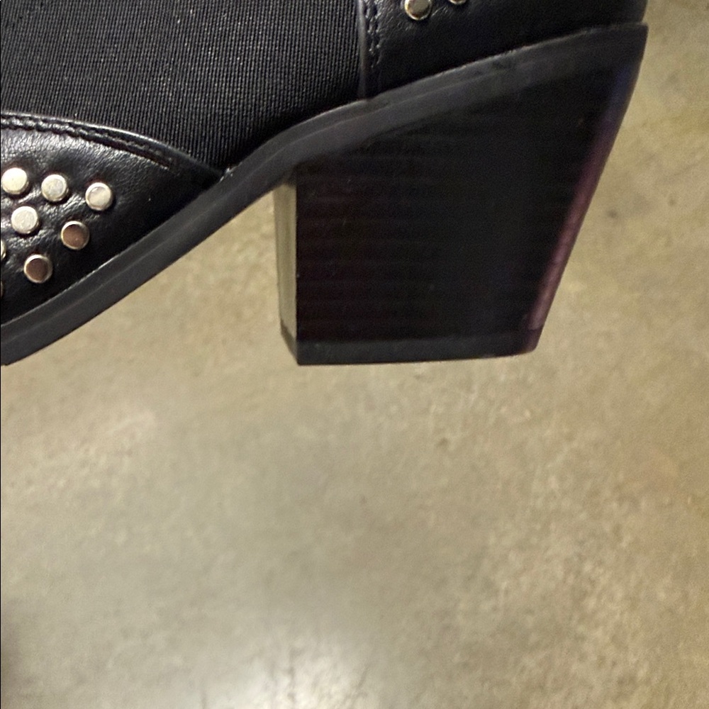 Studded Black Ankle Boots - Picture 2 of 2